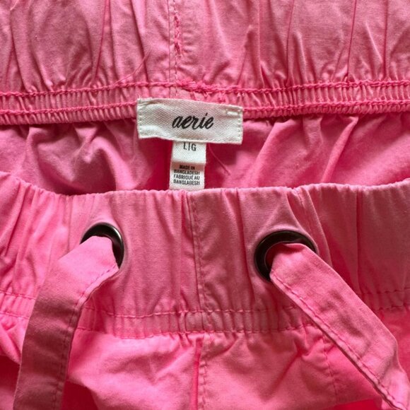 Aerie Hot Pink Baggy Drawstring Pants - Picture 7 of 9